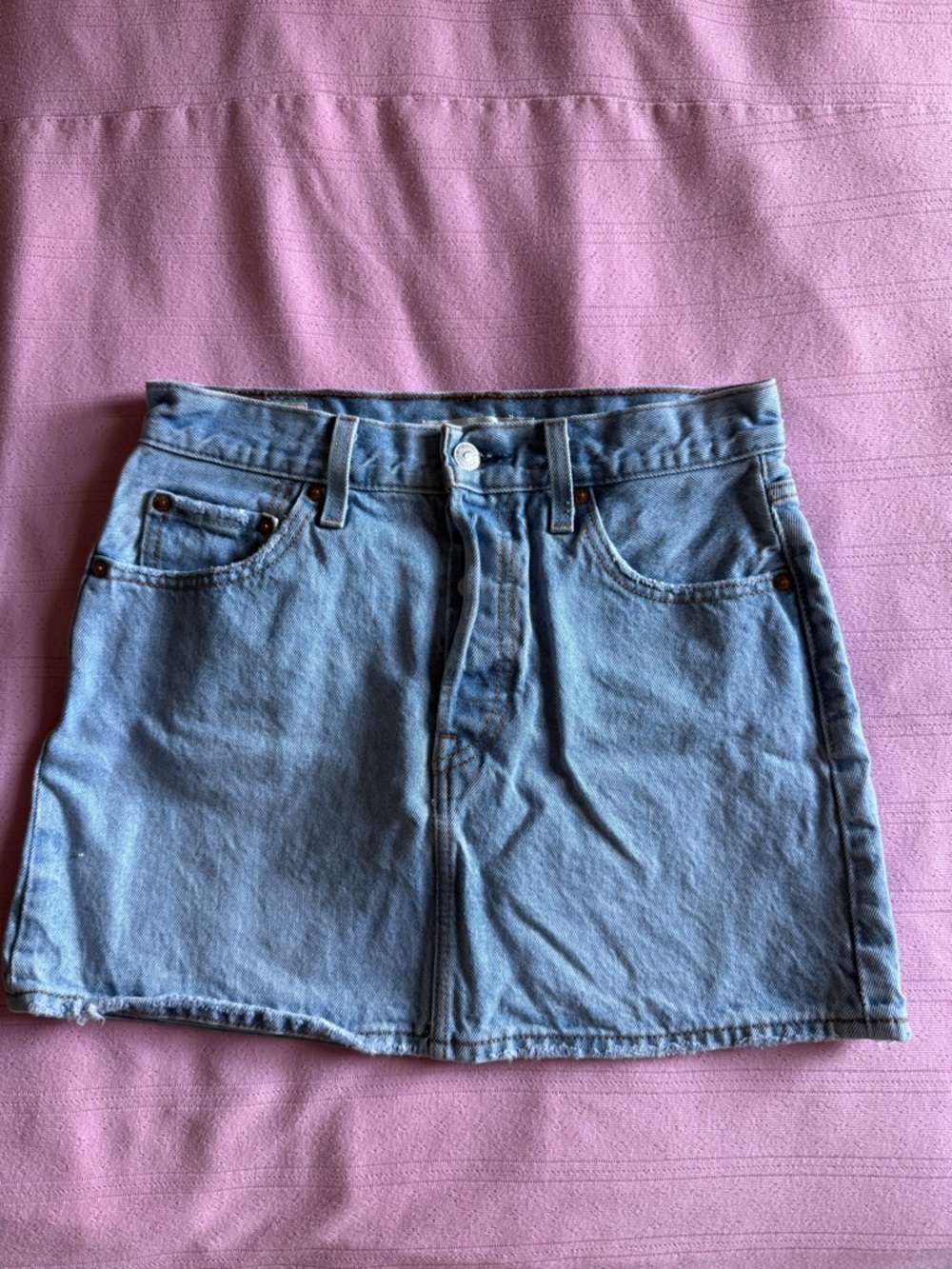 Levi's Light Blue Icon Denim Mini Skirt